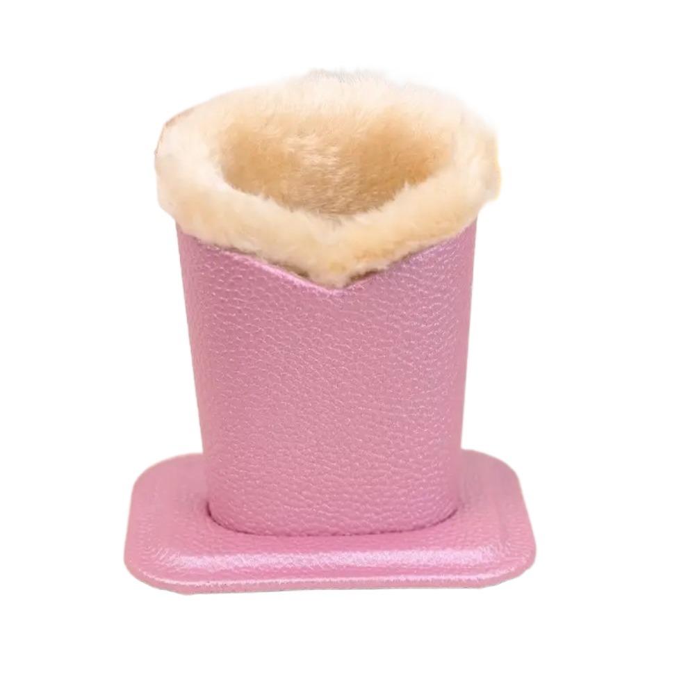 PU Leather Eyeglass Holder Soft Lining Save Space Eyeglass Stand Display Brush Pot Large Capacity Pen Holder Eyewear Container розовый