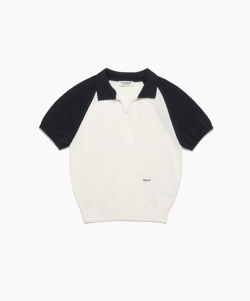 TTUDEMENT Half Sleeve Raglan Knit Ivory