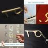Safety And Health Focused Contactless Handle Key Opener In Golden Alloy