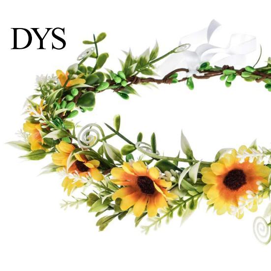 Green Leaf Hair Wreath Bridal Flower Crown Fairy Style Artificial Flowers Eucalyptus Forest Headband Chaplet Head for Weddings Beach Vacation