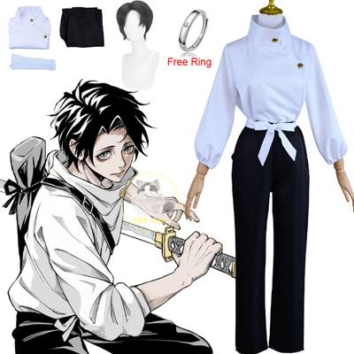 Anime Okkotsu Yuta Cosplay Jujutsu Kaisen Okkotsu Yuta Cosplay Kostým Uniforma Okkotsu Yuta Prsten s parukou Halloween Kostým pro dospělé
