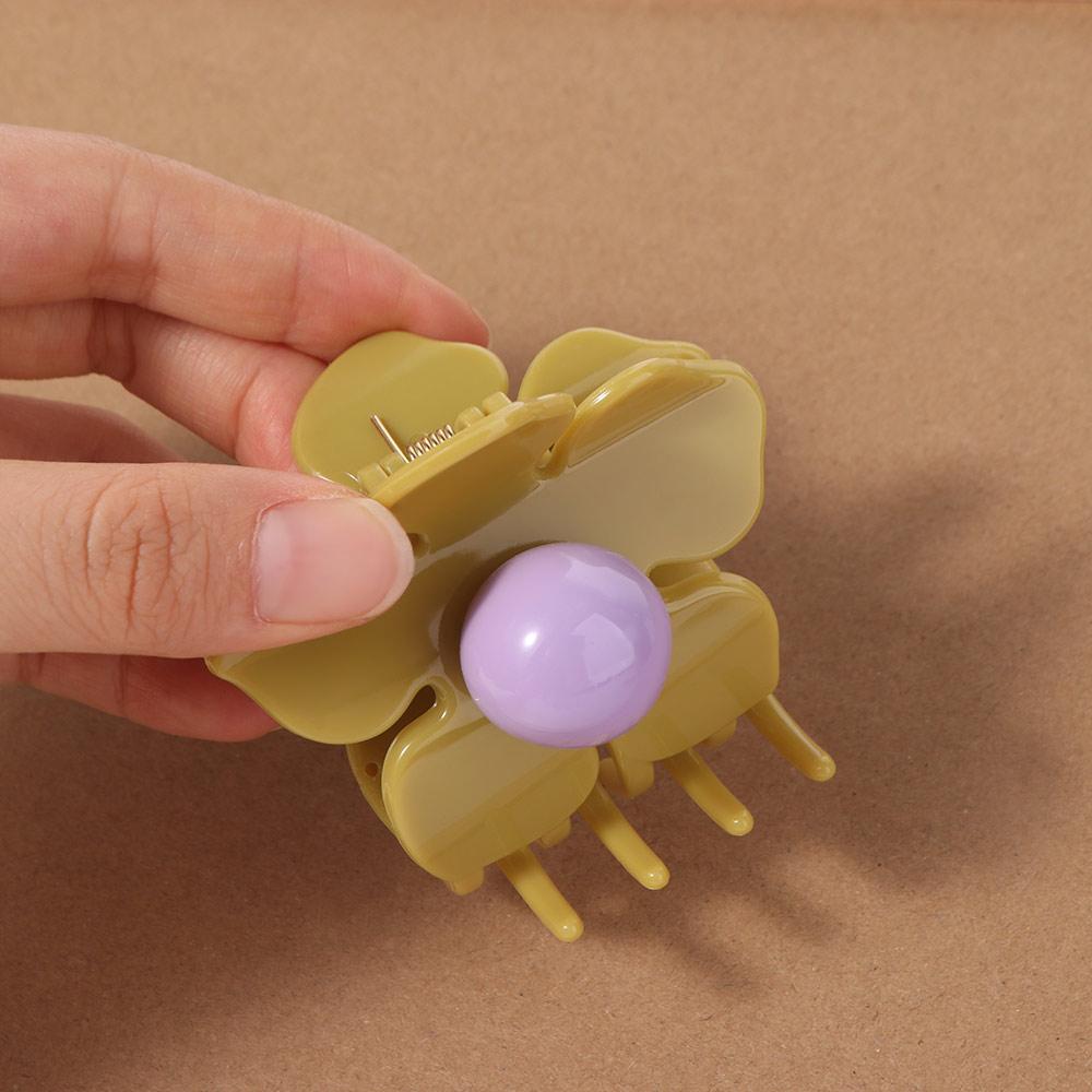 Hairpin Flower Hair Claw Plastic Plastic Shark Clip Sweet Hair Crab Clip Streetwear