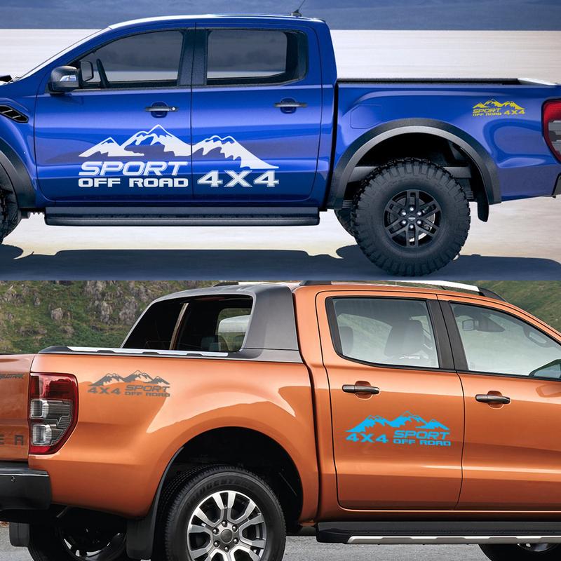 Various Sizes Universal Pickup Car Side Stickers 4x4 Sport Off Road Mountain Styling Vinyl Decor Decal Auto Tuning Accessories
