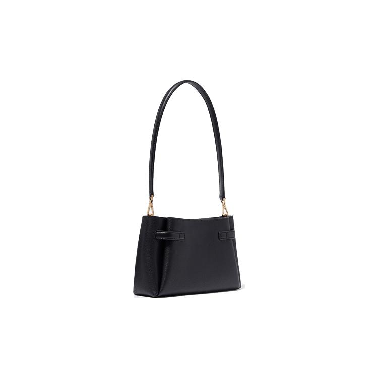 New MICHAEL KORS Leather Shoulder Bag, Baguette Bag, Shoulder Bag Trumpets Women's Black 32F2GAQC1L-001