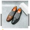 Large size men's British Block carved leather shoes 2024 spring and autumn new cloth splicing retro trendy men's shoes