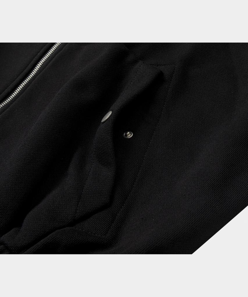 Lettercomo Heavy Cotton Blouson Sweatjacket Black