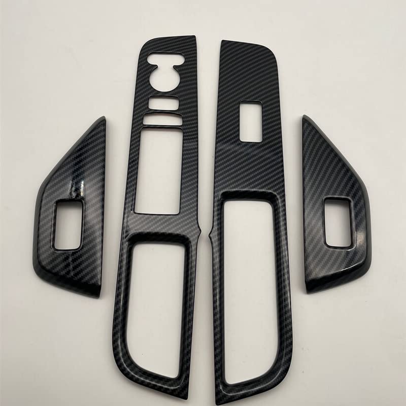 OKAYOHINN ABS Power Window Switch Covers for the New Step Wagon RP Series 2022 and Fiber 4-Piece (RP6, RP7, RP8) (May later) [Carbon Style] ST-BLK
