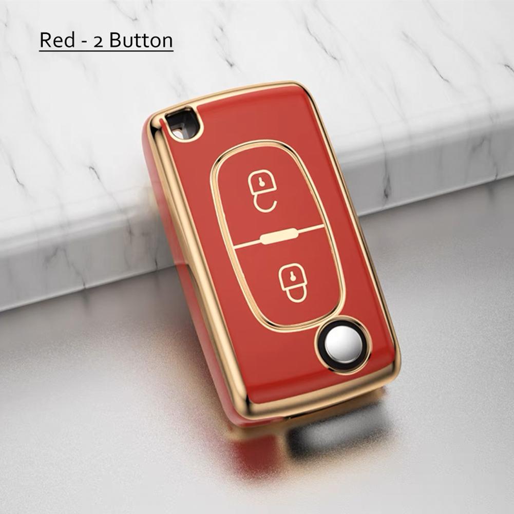 Placare TPU 2 3 butoane Carcasa pentru chei de la distanță pentru Peugeot 107 207 307 307S 308 407 607 pentru Citroen C2 C3 C4 C5 C6 C8