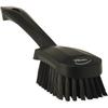 Vikan Hand Brush - 41929 - Hygiene - Dish Brush - with Short Handle - Hard Bristles - Black