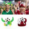 Velvet Carnival Hat Football Themed Colorful Soccer Hat Sports Style Fully Enclosed Festive Party Cap