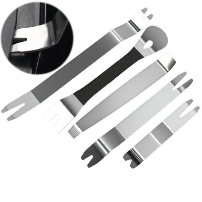Panneau de radio audio de tableau de bord de voiture Réparation Retrait de métal Levier Outil portable pour enlever les clips de porte d'automobile et les garnitures Kits Outil de démontage