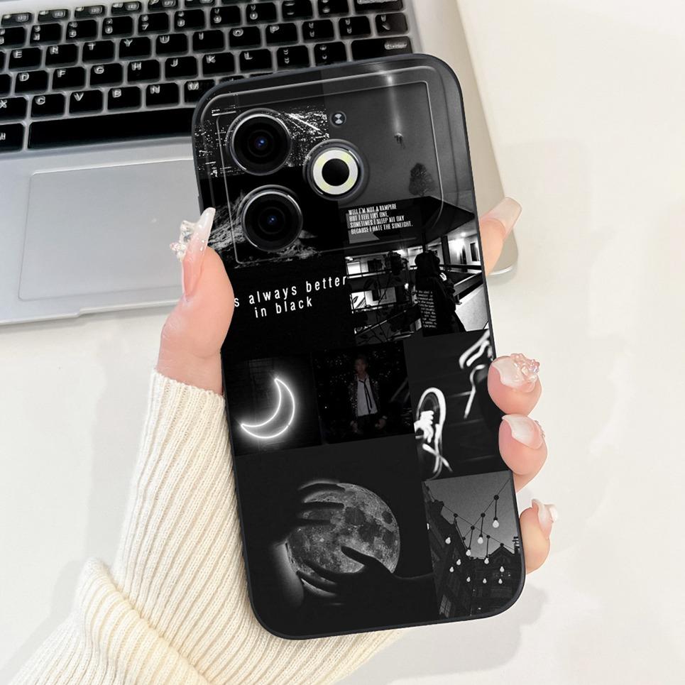 Fashion Painting Back Cover For Tecno Pova 6 Neo 4G Phone Coques Marble Avocado Moon Night Gothic Back Covers Pova6 Neo Soft Bag