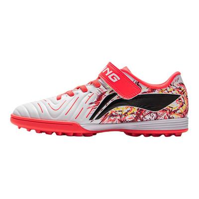 Li Ning Kinder Fußball Synthetikleder Bequem Vielseitig Low-Top Fußballschuhe Kinder Fußballschuhe Rot YKGV008-3