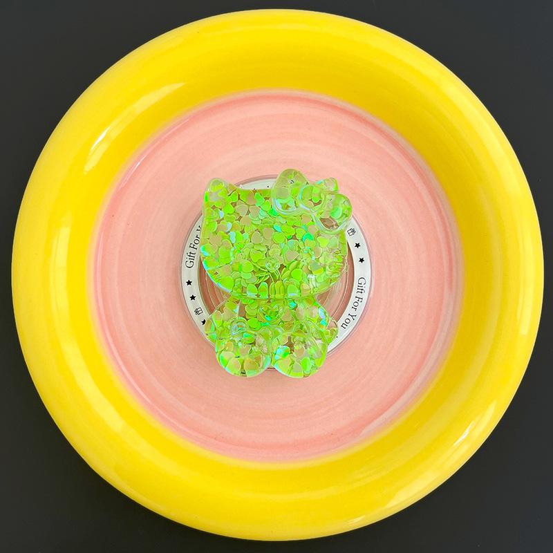 Creative Sequined Mobile Phone Airbag Bracket Magnetic Suction Retractable Magsafe Cartoon Kt Cat Drama Desktop Bracket