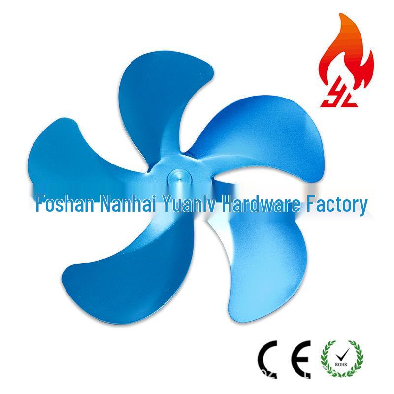 5-Blade Aluminum Alloy Fireplace Fan, Large Wind Power, 172MM Diameter (2021)
