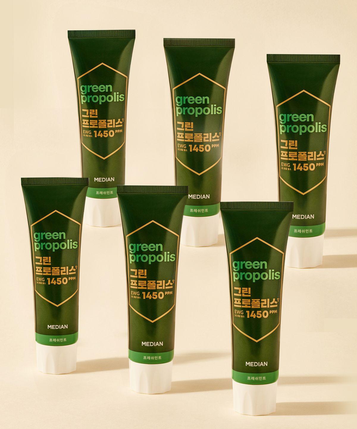 Green Propolis High Fluoride Toothpaste Fresh Mint 100g 6 Packs