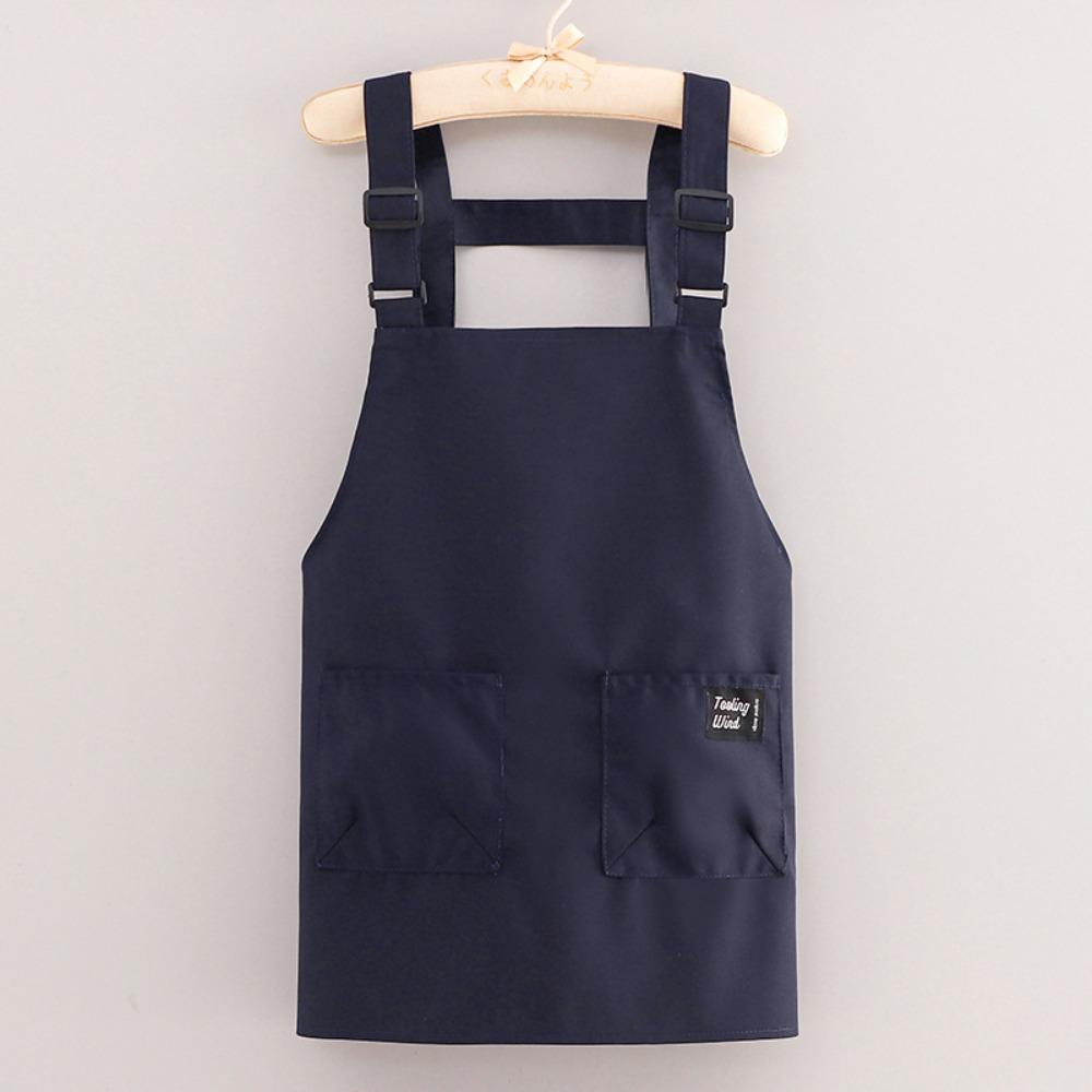 

Маслостойкая рабочая одежда холст пекарский комбинезон новые фартуки для кофейни бытовые темно-синий