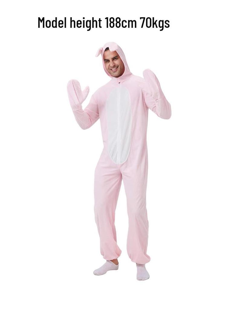 Unisex Adult Cute Pink Big Rabbit Masquerade Cosplay Costume