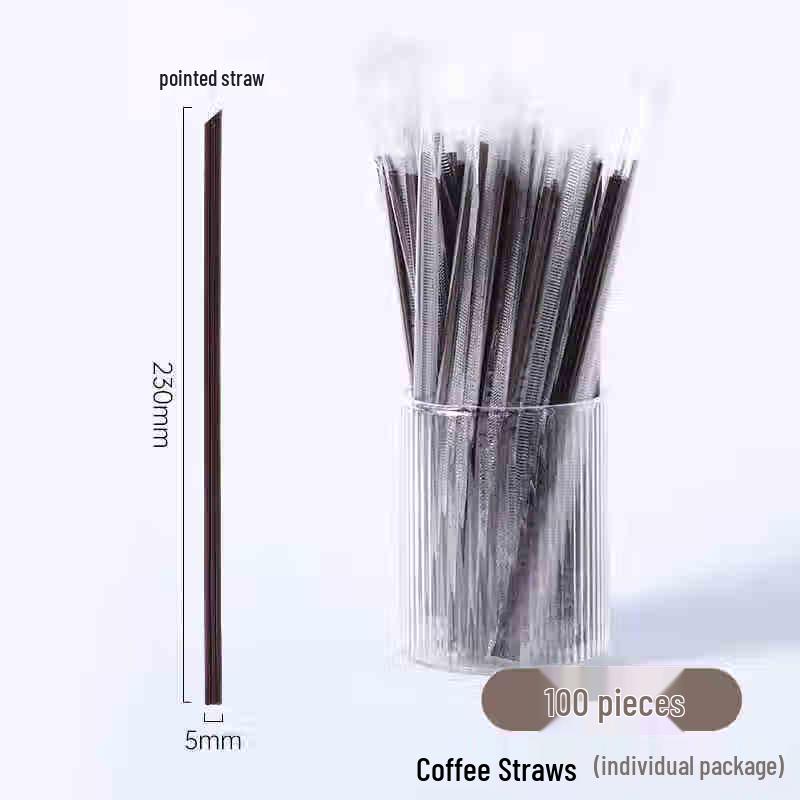 Individually Wrapped Disposable Pointed Straws