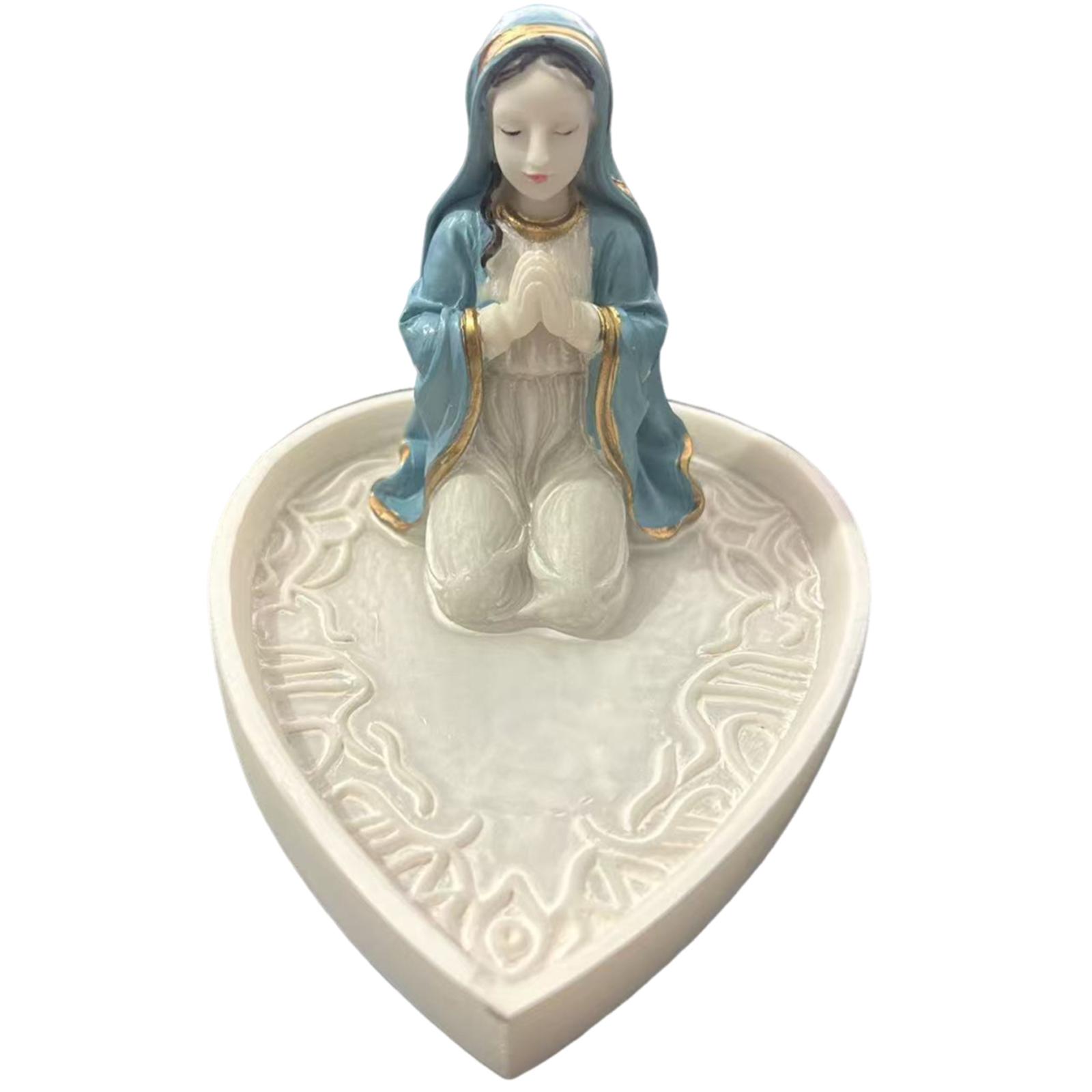 

Mary Rosary Holder, Sacred Catholic Sculpture Religious Blessed Statue, Elegant Our Lady Resin Jewelry Box For Necklace Rings, Gift For Wome One Size
