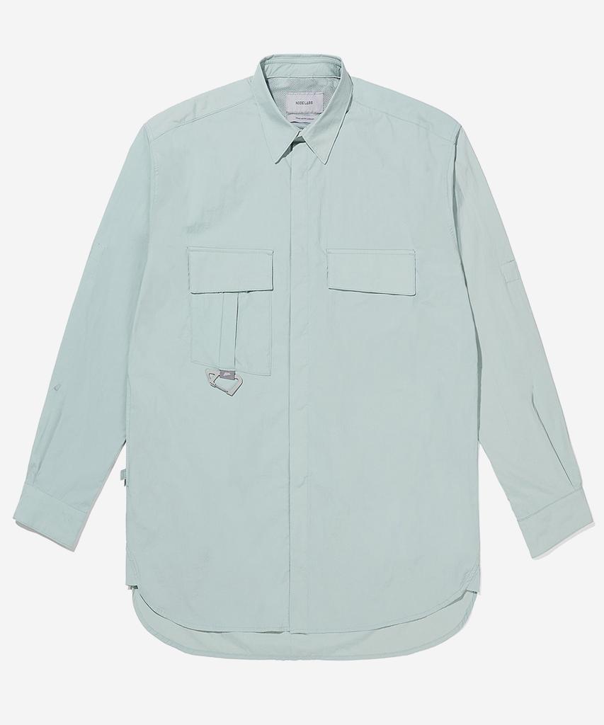 NODE LABS Sonari Oversized Long Sleeve Outdoor Shirt_Nile/Green