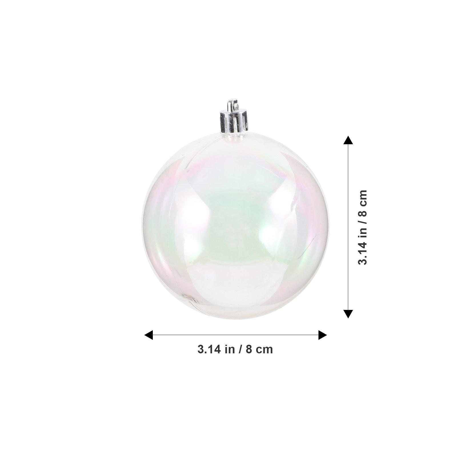 

12Pcs Shimmering Iridescent Ball Christmas Decoration Xmas Tree Ornament Hanging Party Decor Festive Holiday Ornament Set 4X4X4CM