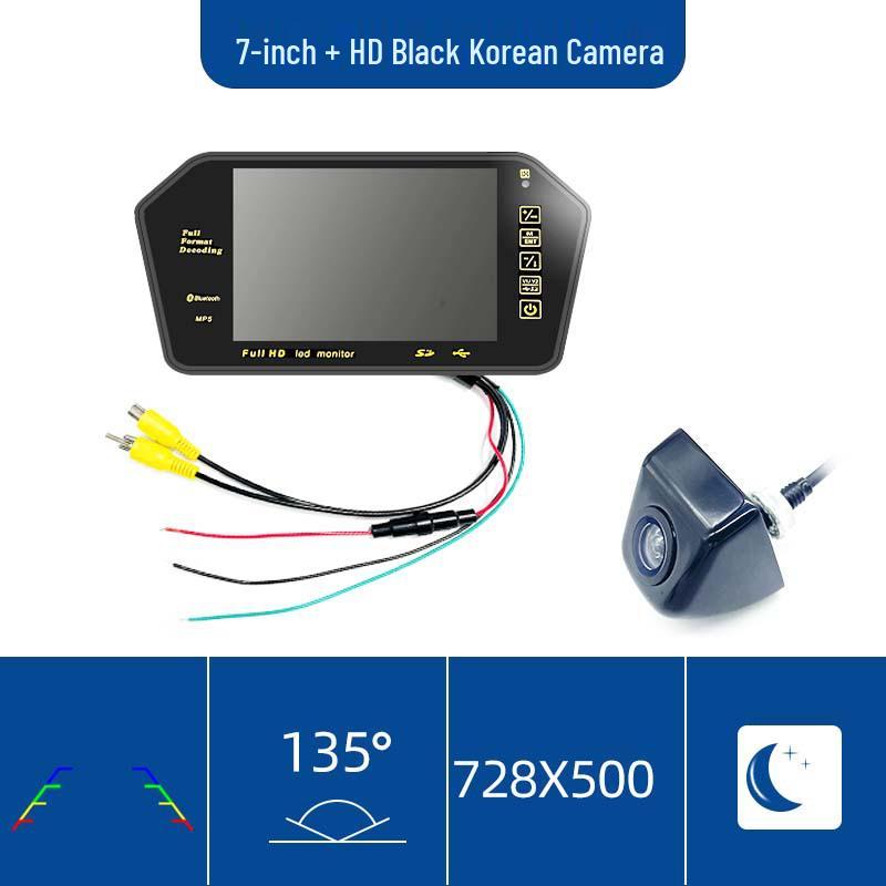 Bluetooth MP5 Wireless Rear View Camera for 7-inch Rearview Mirror Monitor with Reverse Priority