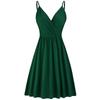 Summer V-neck casual sleeveless dress mid-length beach dress