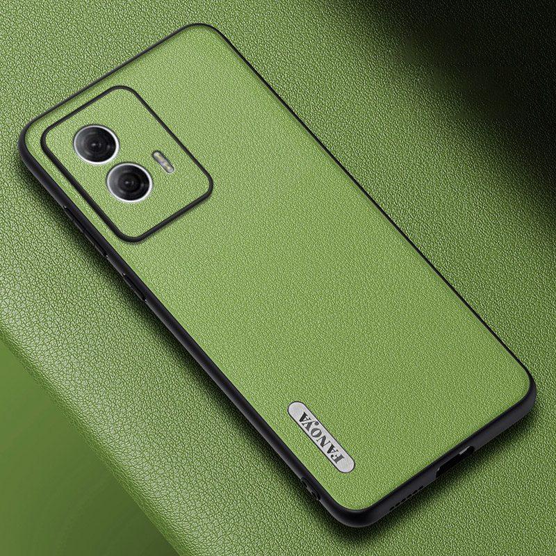 Luxusní pouzdro z PU kůže pro Motorola Moto Edge 50 Fusion 5G Zadní kryt Matný silikon Nárazuvzdorný Plná ochrana Pouzdro na telefon Coque