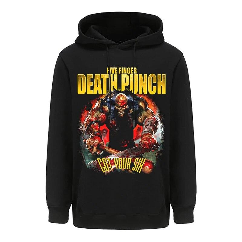 Five Finger Death Punch Metal Rock Aesthetic Hoodies Sweatshirt Gothic Top Harajuku Streetwear Hoody Tops Unisex