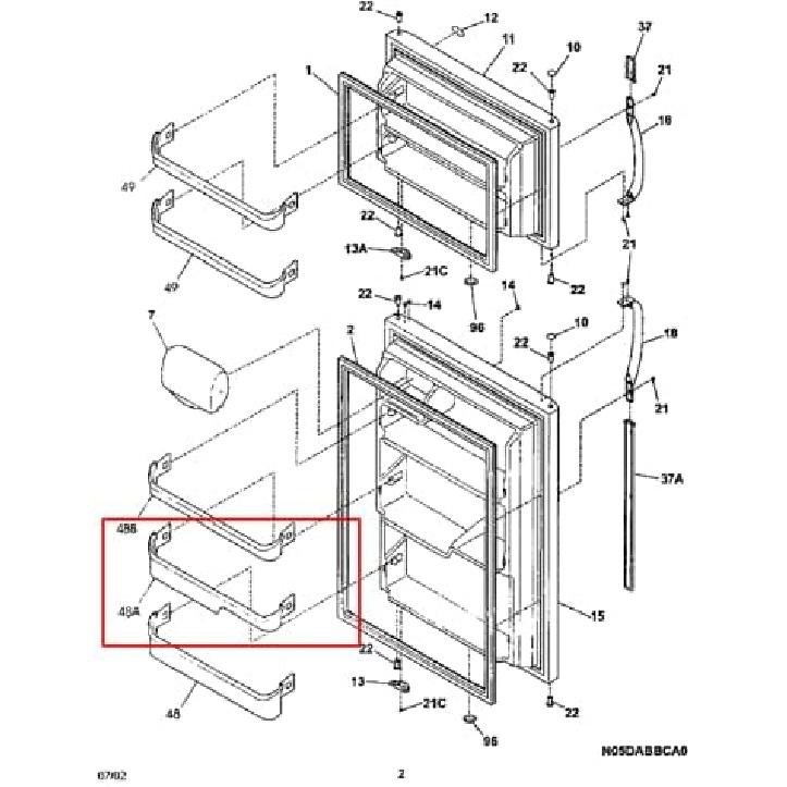 Door Shelf Replacement For Kenmore 253.70603416 253.70602410 253.70609411 253.70812710 Refrigerator