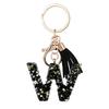 Lightweight Keychain Pendant, Sequins Star Letter A-Z Charm with Tassel, Gift Alphabet Initial Metal Keyring for Handbag Backpack Bag