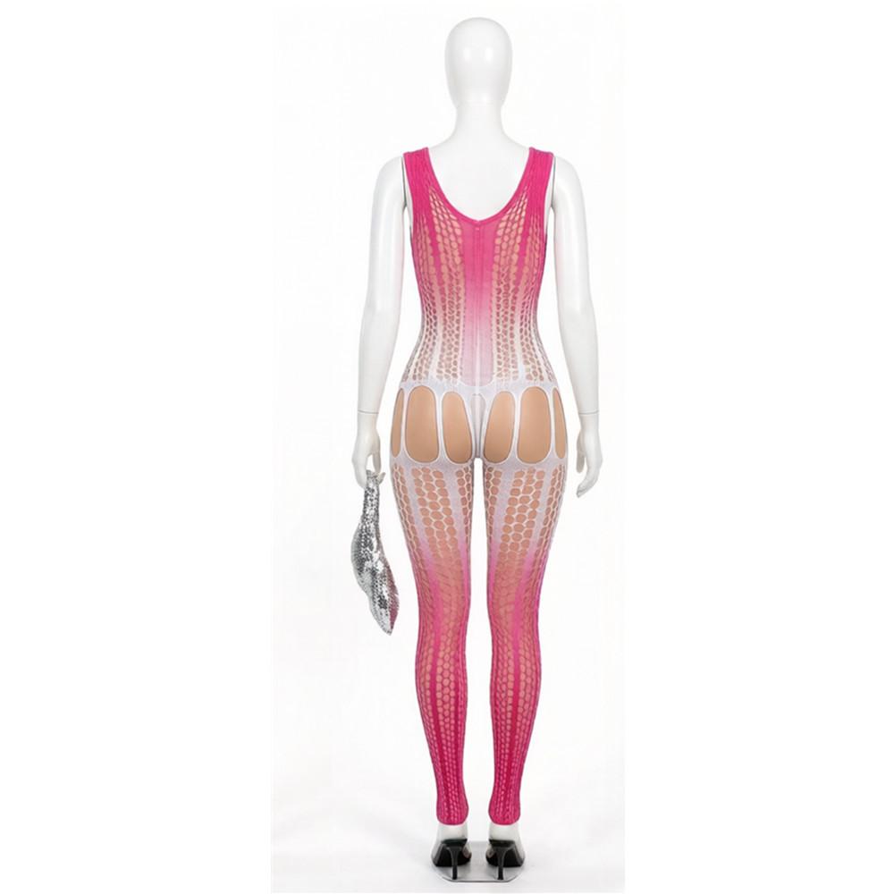 Women'S Sexy Fishnet Bodystocking Open Crotch Tights Crotchless Pantyhose Full Body Stockings Clubwear Nightwear