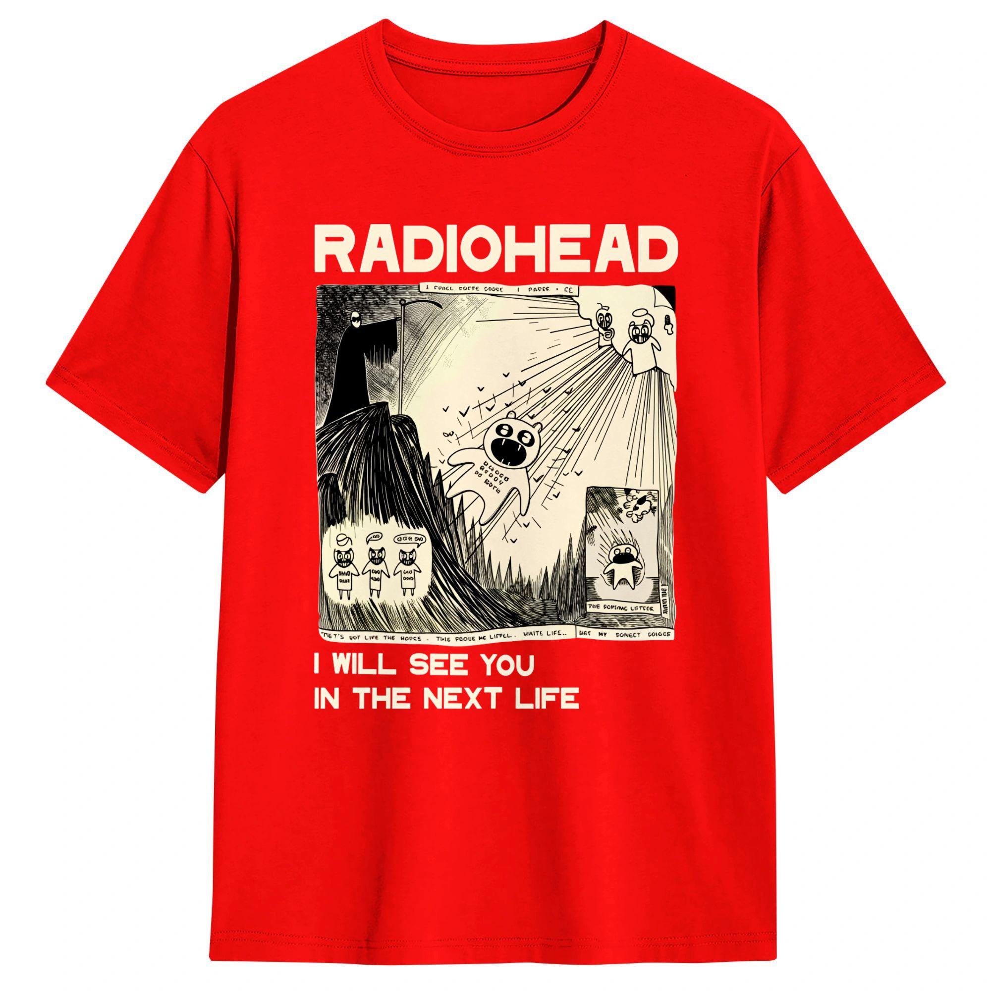 1994 Radiohead Band OK TShirt Summer Streetwear TShirts Cotton Trendy Cool Tshirt For Couple Casual Tees S