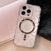 Gray Pink Graffiti Love IPhone 15 Apple 16 Promax Mobile Phone Case Suitable for 14 Personality 13 Transparent 11 Magnetic Suction