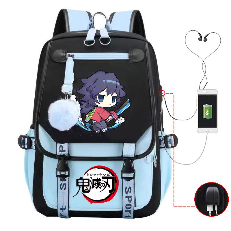 Demon slayer ghost extermination column student schoolbag junior high school student primary school student middle school student backpack
