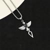 Angel Wings, Men'S Simple Retro Pendant Street Titanium Steel Necklace