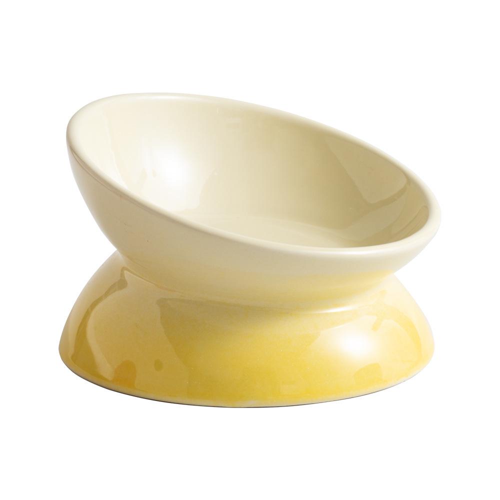 Ceramic Gradient Pet Bowl for Cats and Dogs - Feeder, Food, and Water Bowl