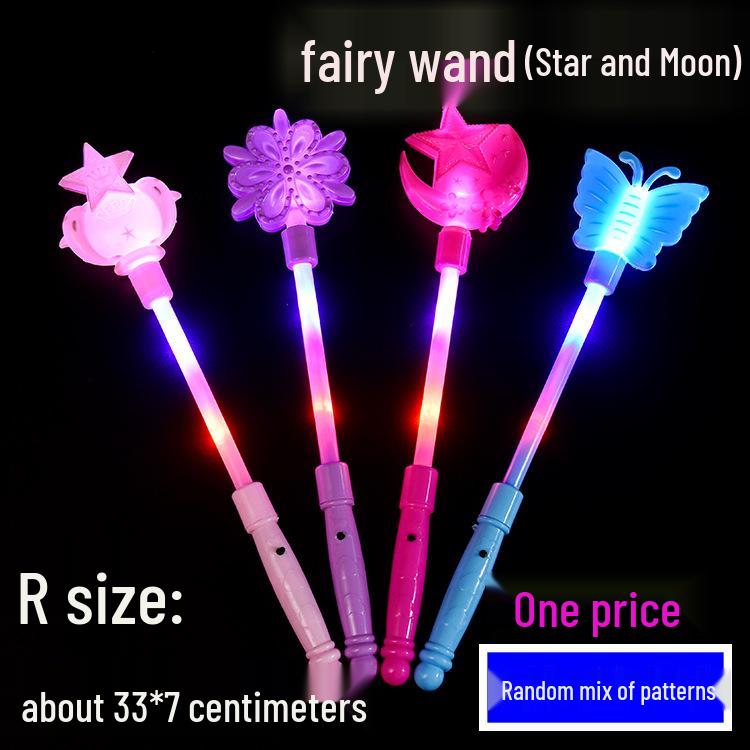 Seven-Color Flashing Star Wand - Electronic Glow Stick for Kids' Concerts and Parties