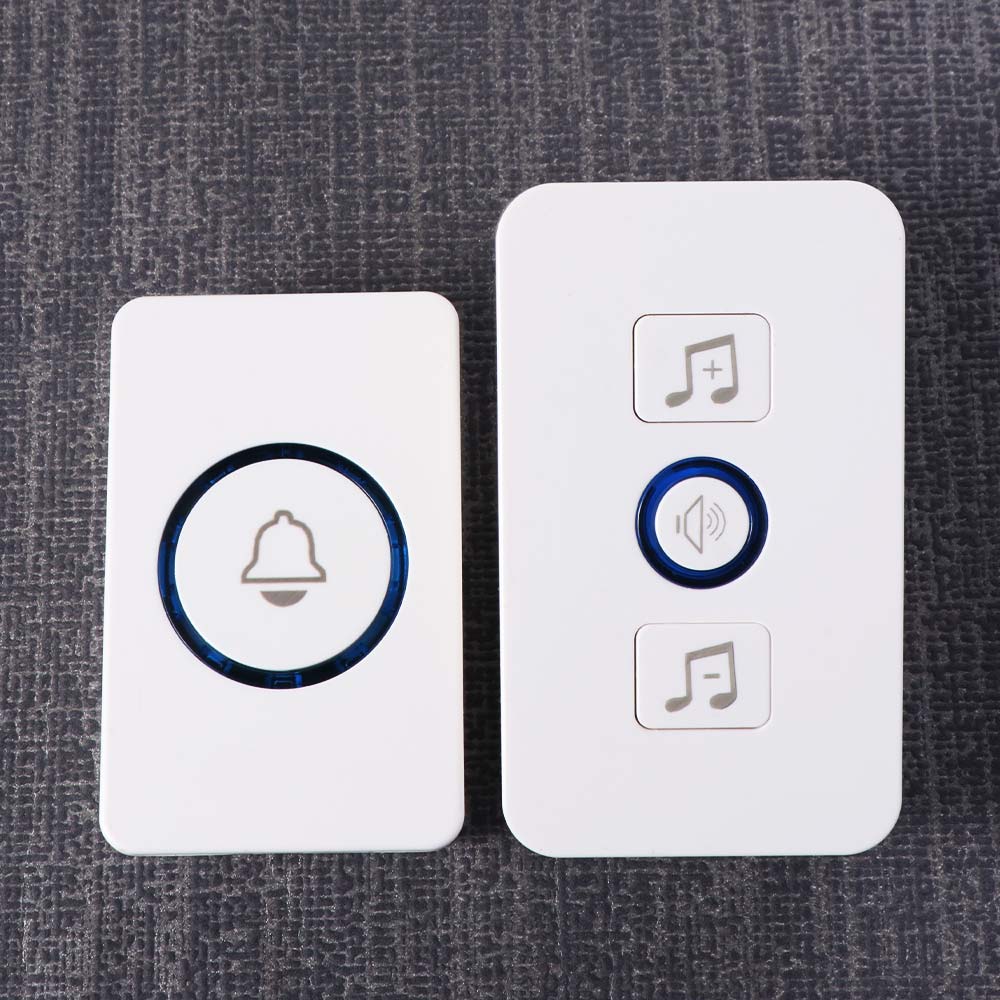 Waterproof Wireless Doorbell 300M Range 60 Chimes Smart Doorbell Battery-Operated 5 Volume Door Chime Kit Indoor Outdoor Use