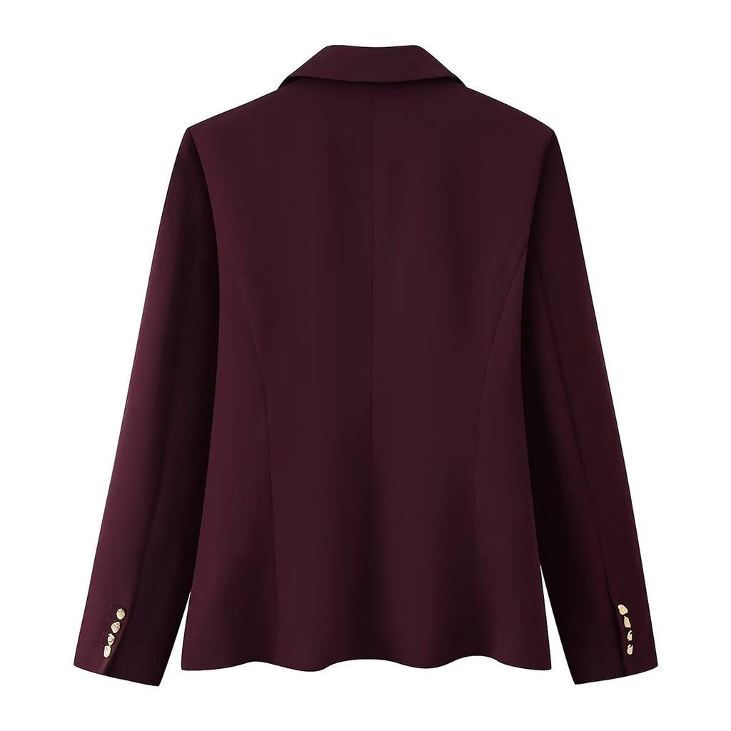 European and American Style, New Women's Clothing, Slim Suit Jacket with Shoulder Pads, Straight Pants 1478260