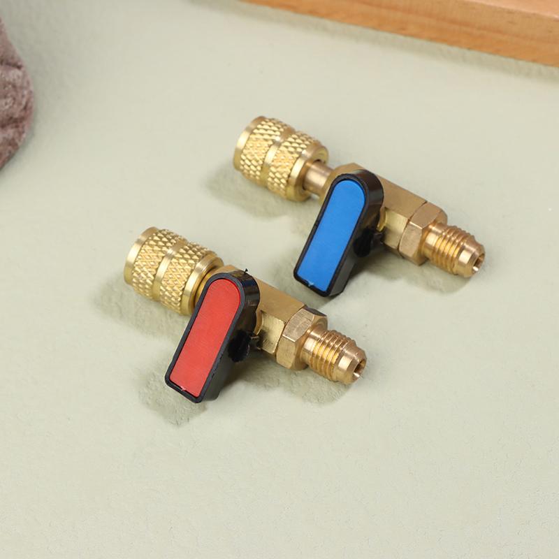 Klimatizační chladivo kulový ventil 1/4" Sae přímý uzavírací ventil pro R134A R410A R22 R12 plnicí hadice Ac chladivo