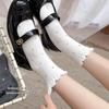Women's Summer Polka Dot Mid-Calf Lace Socks - Japanese College Style