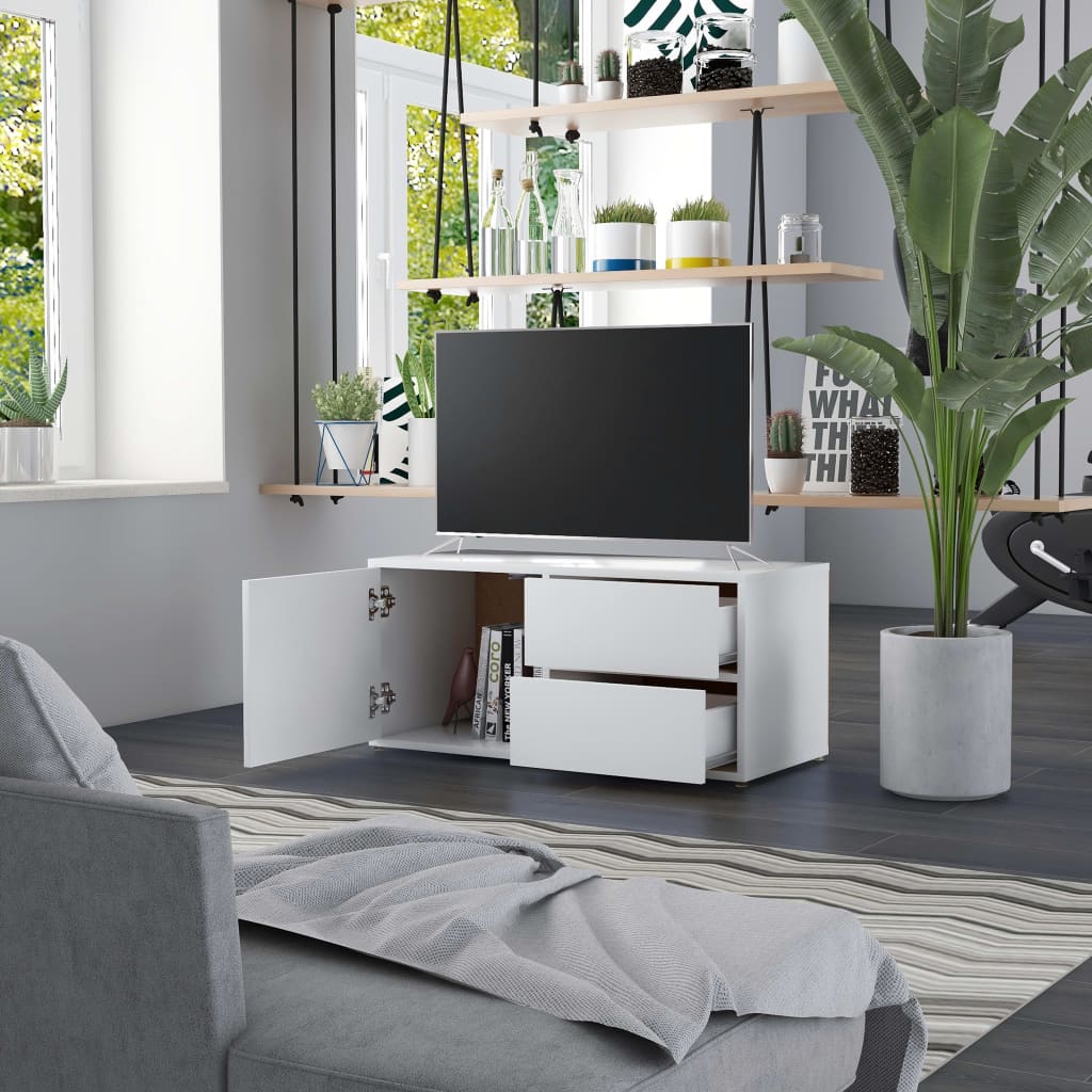 Moderner Eleganter Fernsehmöbel Für Das Wohnzimmer, Niedriger Schrank Mit Schubladen, 80x34x36 Cm