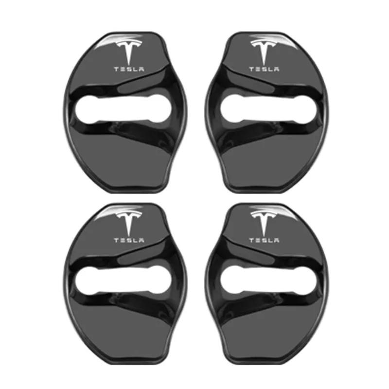 

4Pcs Car Door Lock Cover Protector Sticker For Tesla New Model Y Juniper 2025 Model 3 Model S Model X SpaceX Cybertruck Roadster