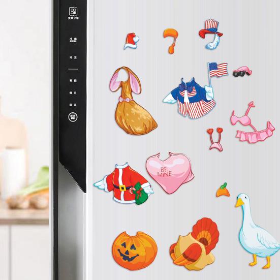 1 Set Kühlschrankaufkleber, klein, leicht, magnetisch, leicht zu reinigen, abnehmbarer Kühlschrankaufkleber, Heimdekoration für das Wohnzimmer