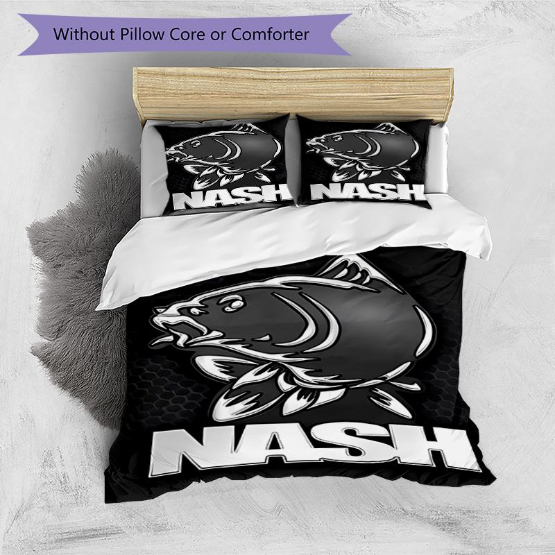 3pcs Nash Tackle Pattern Bedding Set Duvet Cover Set Includes Duvet Cover &pillowcases, Perfect All Season Bedroom Decoration & Gift