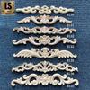 European Style Solid Wood Carved Corner Flower Decoration - Finely Crafted Door and Furniture Accessory