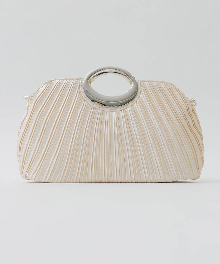 Party party long clutch mini shoulder entrance graduation school entrance graduation F na0150004252 [niana] handbag, bag, satin, pleats, beaded,