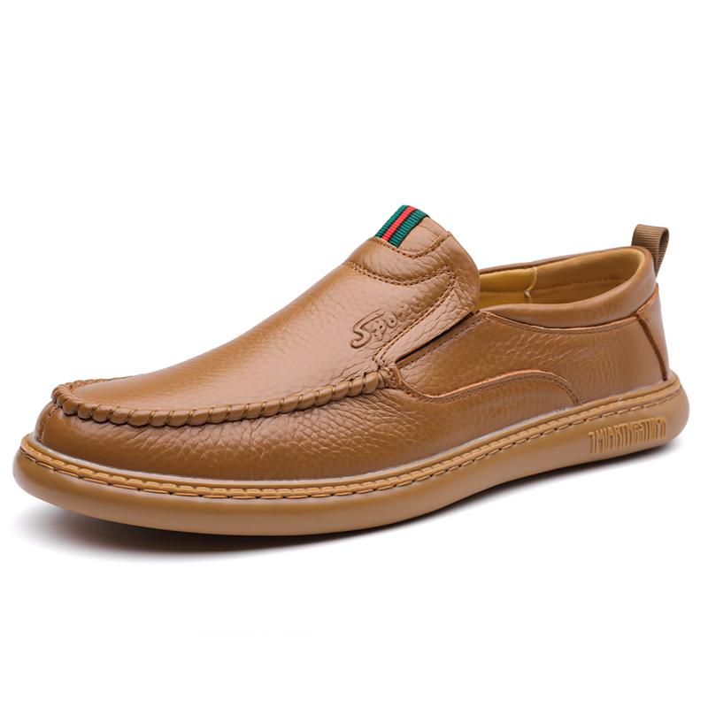 Herrenschuhe Weite Weite Leder Slipper Freizeitschuhe Leichtgewicht für geschwollene Füße mit Fußgewölbeunterstützung Schmerzlinderung